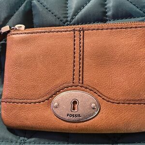 Fossil Brown Leather Women's mini wallet